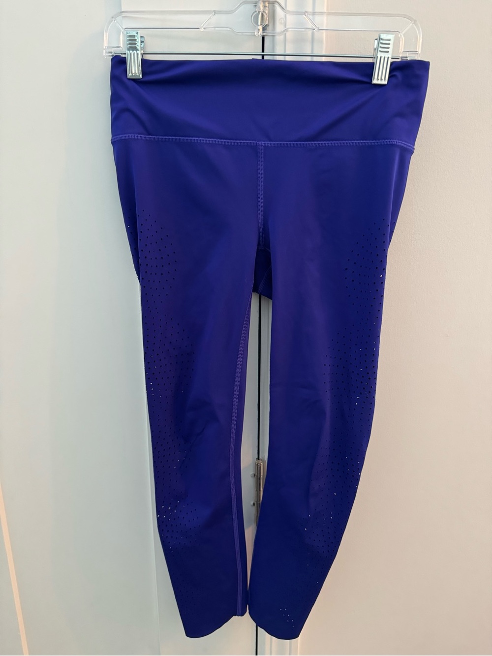 Athleta laser-cut Purple Performance Leggings
